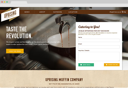 Uprising Muffin Company Website